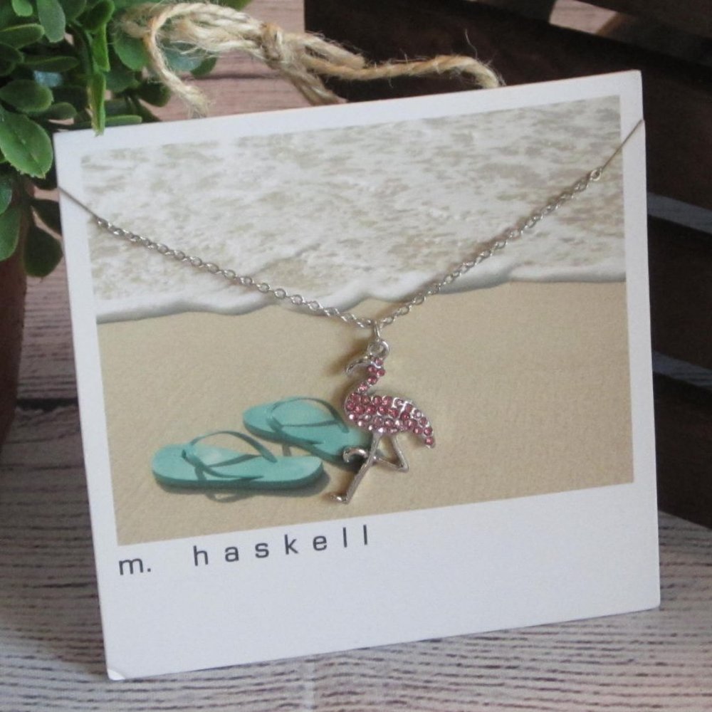 M. Haskell Silver Flamingo Necklace